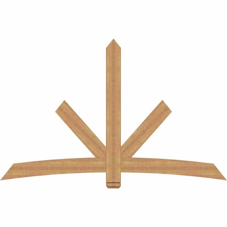 Ekena Millwork Alberta Smooth Timber Gable Bracket, Western Red Cedar, 84"W x 53"H x 1 1/2"D x 5 1/2"F, 15/12 Pitch GBW084X53X0206ALB00SWR